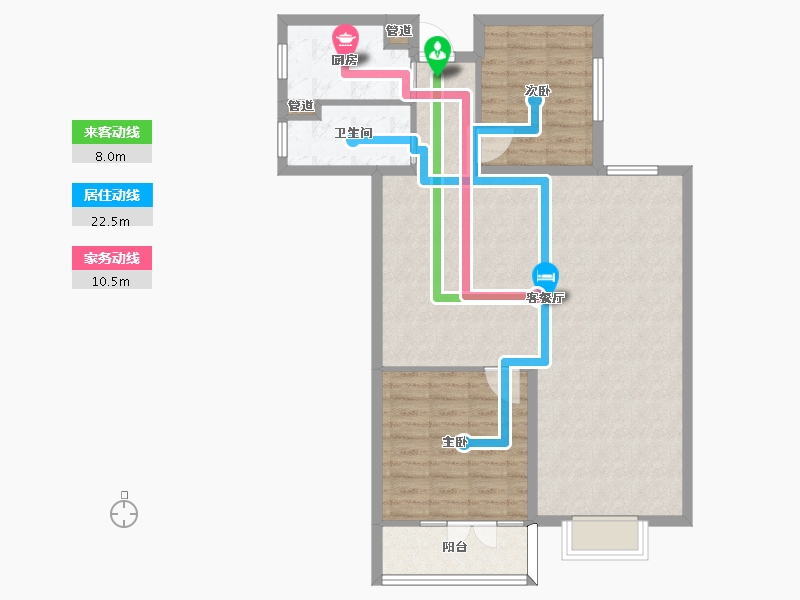 湖南省-长沙市-正荣悦玺建面114m²-91.20-户型库-动静线