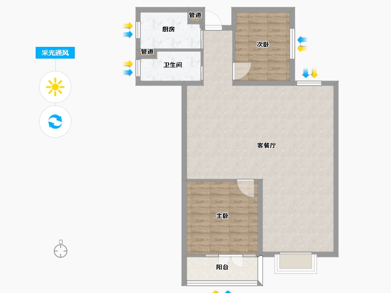 湖南省-长沙市-正荣悦玺建面114m²-91.20-户型库-采光通风