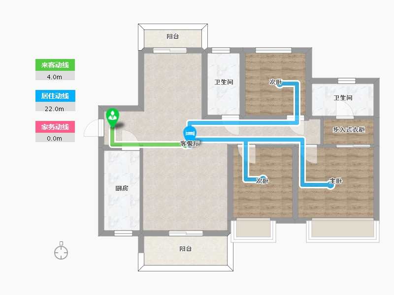 湖南省-长沙市-中建嘉和城凤凰台4号楼,5号楼建面121m²-84.26-户型库-动静线