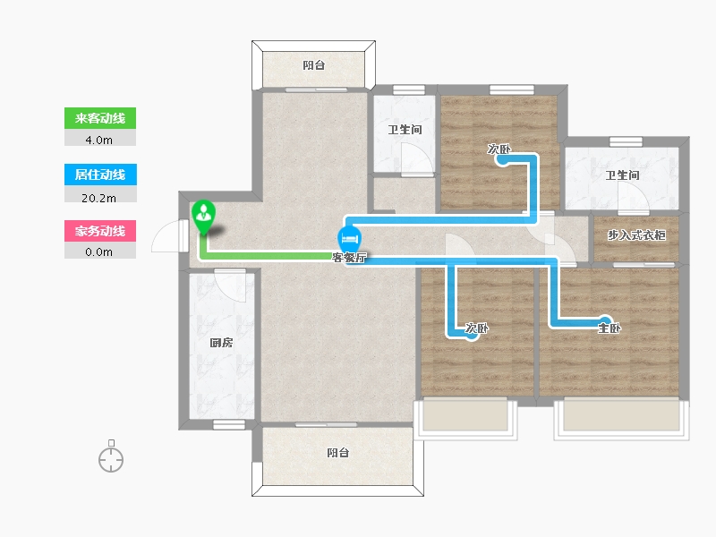 湖南省-长沙市-中建璟和城4号楼,5号楼建面120m²-87.61-户型库-动静线