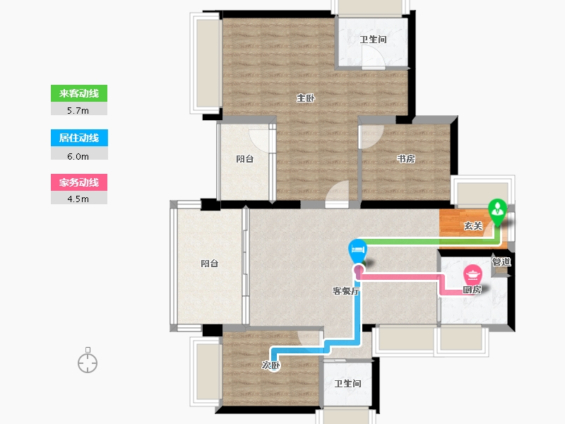 广东省-深圳市-鸿荣源・壹成中心璞誉府-93.21-户型库-动静线