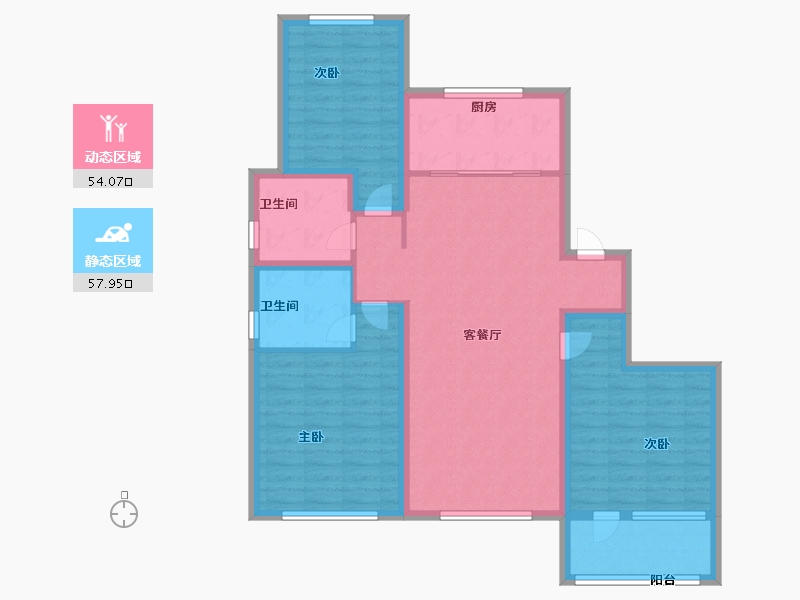 山东省-烟台市-世纪华府-99.99-户型库-动静分区