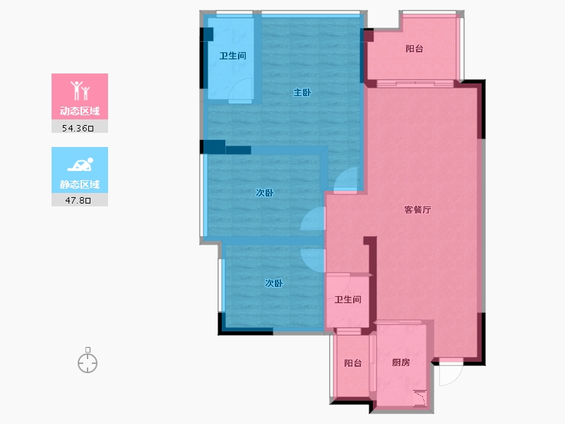 四川省-成都市-空港陆号-90.41-户型库-动静分区