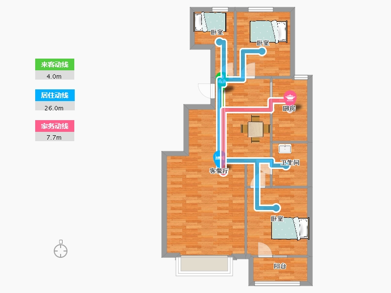 山东省-青岛市-广润熙悦C299m²-79.20-户型库-动静线