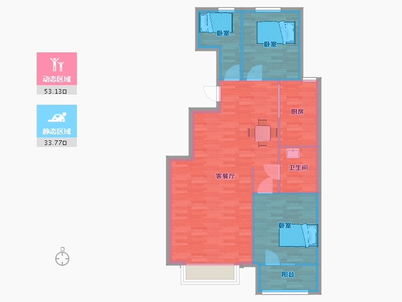 山东省-青岛市-广润熙悦C299m²-79.20-户型库-动静分区