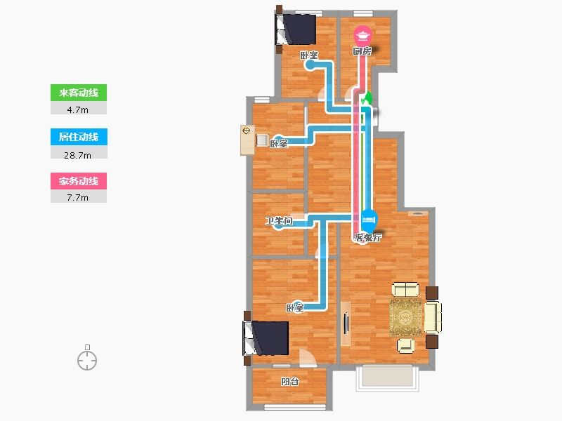 山东省-青岛市-广润熙悦C1100m²-80.00-户型库-动静线