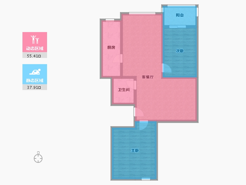 山东省-滨州市-福临家园-83.30-户型库-动静分区