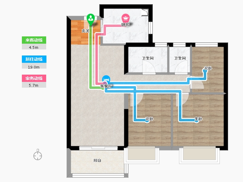 福建省-宁德市-宁德建发天行玺院-67.32-户型库-动静线