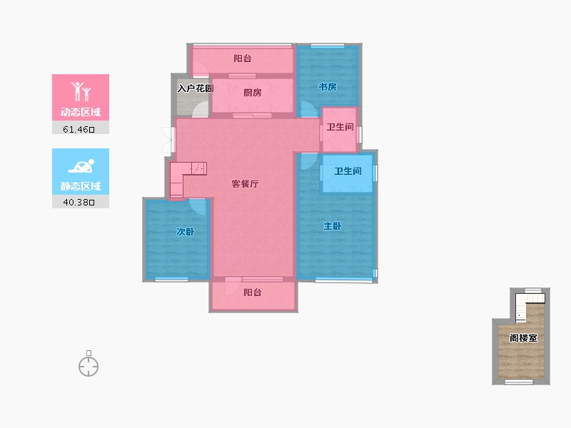 黑龙江省-哈尔滨市-华润置地・�f象府-99.86-户型库-动静分区