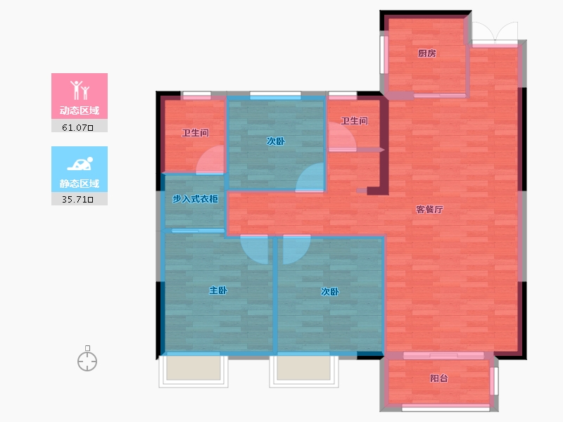 湖南省-益阳市-梓湖明珠-88.00-户型库-动静分区