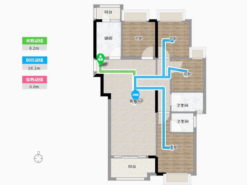 福建省-泉州市-碧桂园万顺城央壹品-106.39-户型库-动静线