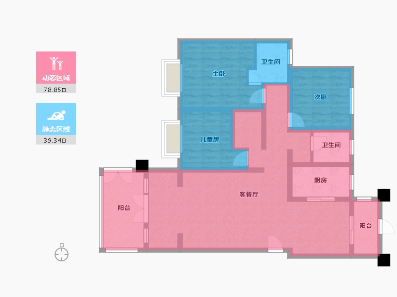 河南省-新乡市-美好生活家园-104.61-户型库-动静分区