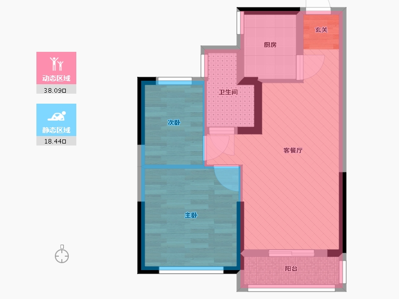 湖南省-郴州市-恒大华府-48.59-户型库-动静分区