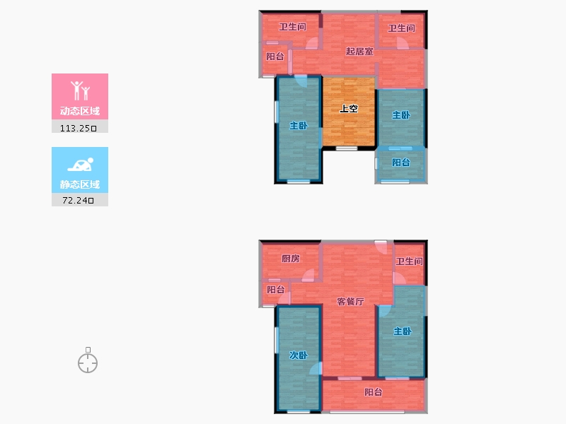 云南省-昆明市-俊发城茉莉苑-179.98-户型库-动静分区