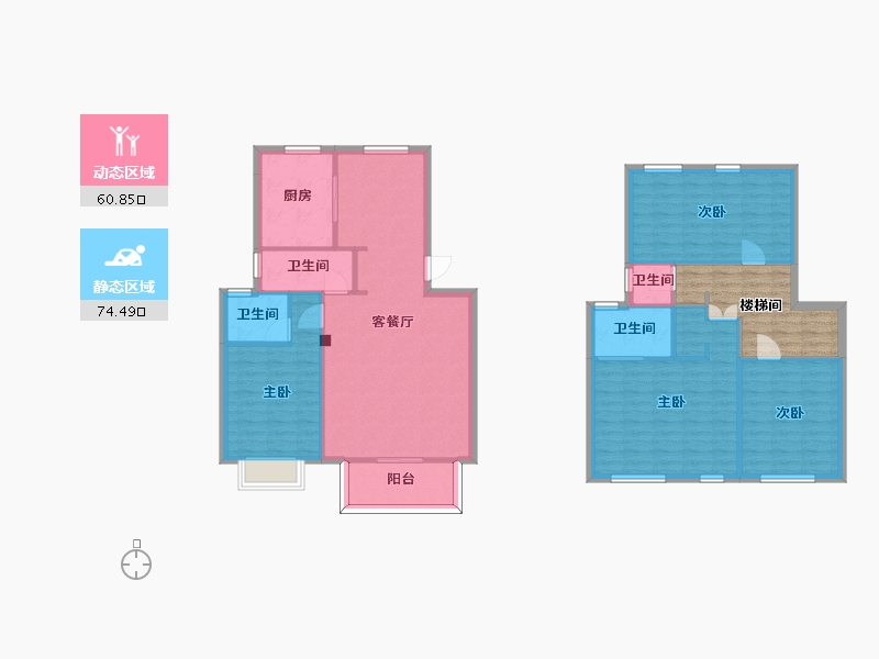 江苏省-苏州市-正荣悦棠湾正荣悦棠湾16幢,15幢168㎡户型168㎡-133.57-户型库-动静分区