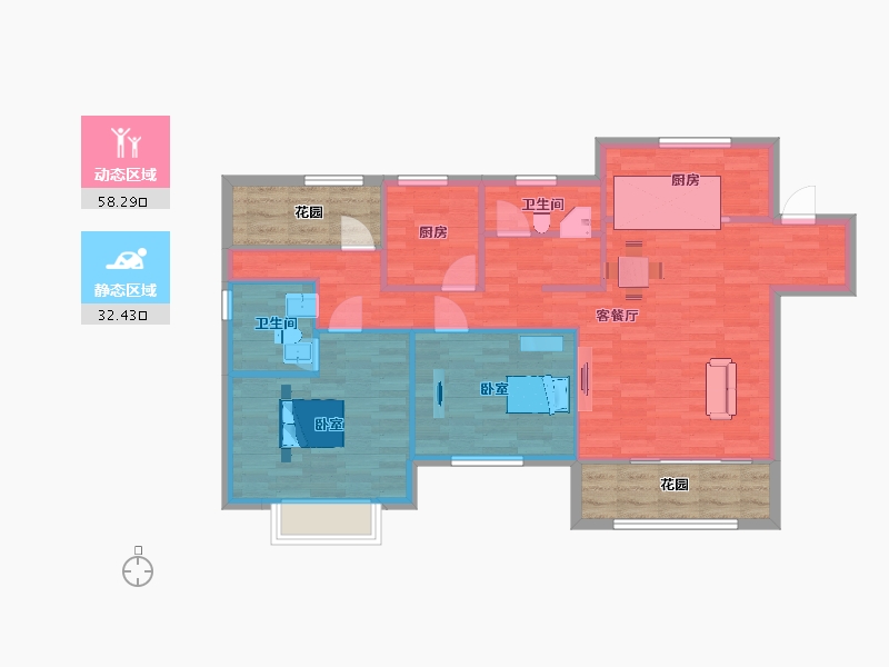 江苏省-苏州市-新城十里锦绣12幢C117m²-94.00-户型库-动静分区