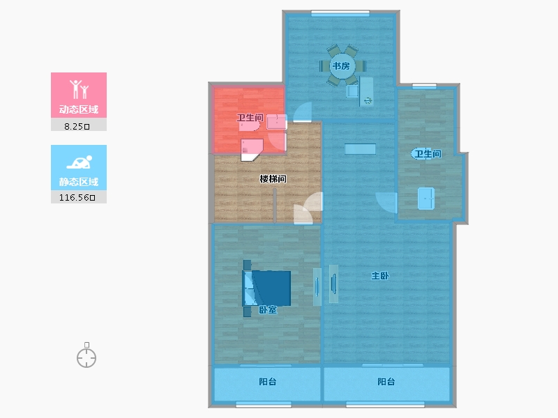 江苏省-苏州市-首开如院1幢161m²-136.21-户型库-动静分区