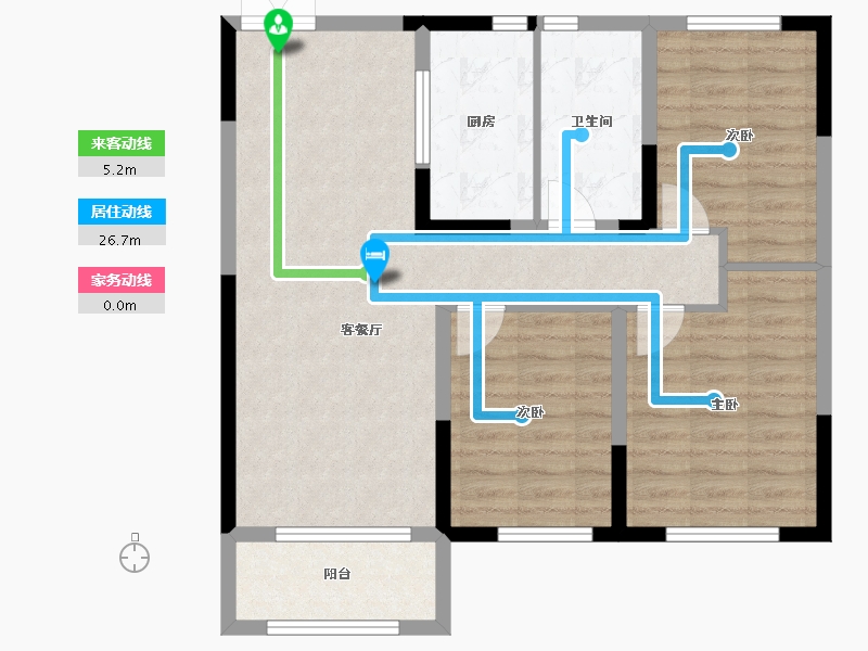 黑龙江省-哈尔滨市-保利天悦一期-83.20-户型库-动静线