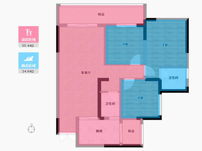 四川省-资阳市-百盛天韵-79.36-户型库-动静分区