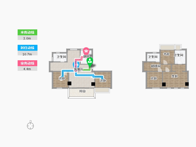 江苏省-苏州市-江南沄著沄境户型11幢144m²-115.00-户型库-动静线