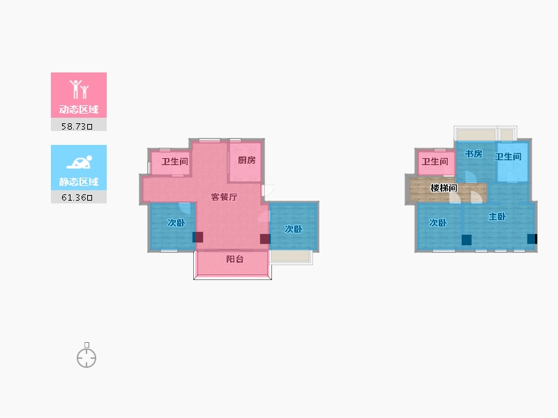 江苏省-苏州市-江南沄著沄境户型11幢144m²-115.00-户型库-动静分区