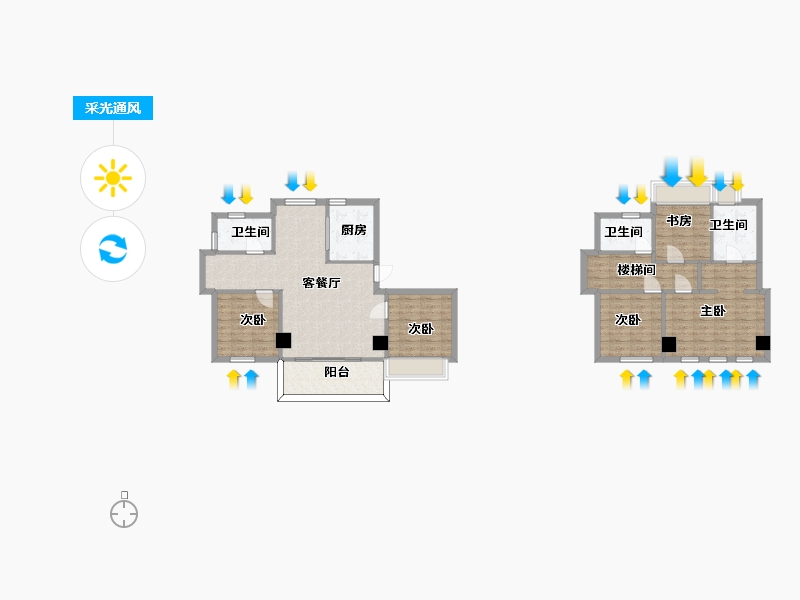 江苏省-苏州市-江南沄著沄境户型11幢144m²-115.00-户型库-采光通风