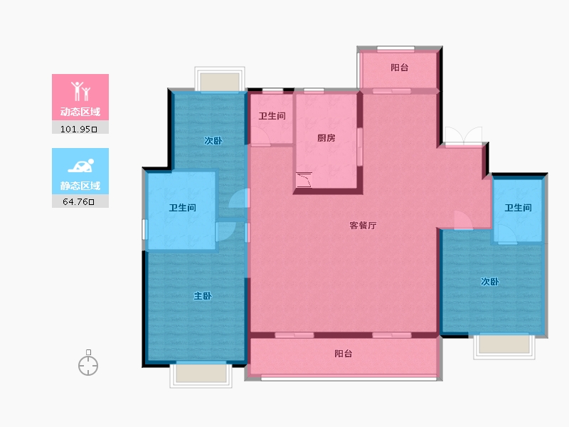 江苏省-南京市-苏宁檀悦-151.71-户型库-动静分区