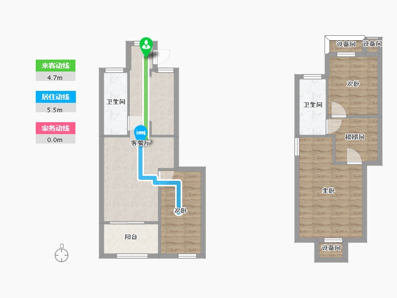 江苏省-苏州市-弘阳上煕名苑5,6,7栋95m²-78.15-户型库-动静线