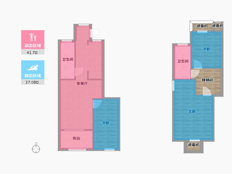 江苏省-苏州市-弘阳上煕名苑5,6,7栋95m²-78.15-户型库-动静分区