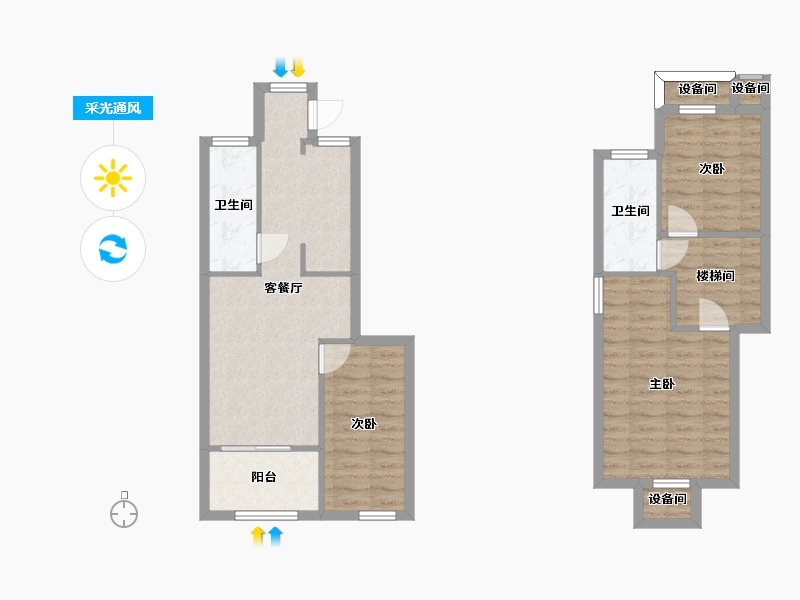 江苏省-苏州市-弘阳上煕名苑5,6,7栋95m²-78.15-户型库-采光通风