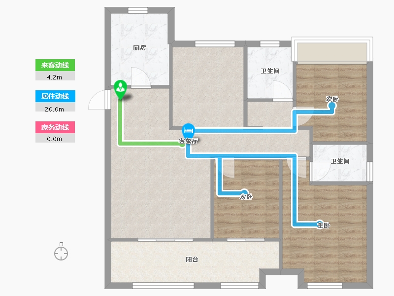 江苏省-苏州市-弘阳上煕名苑1,2,9栋115㎡-92.80-户型库-动静线