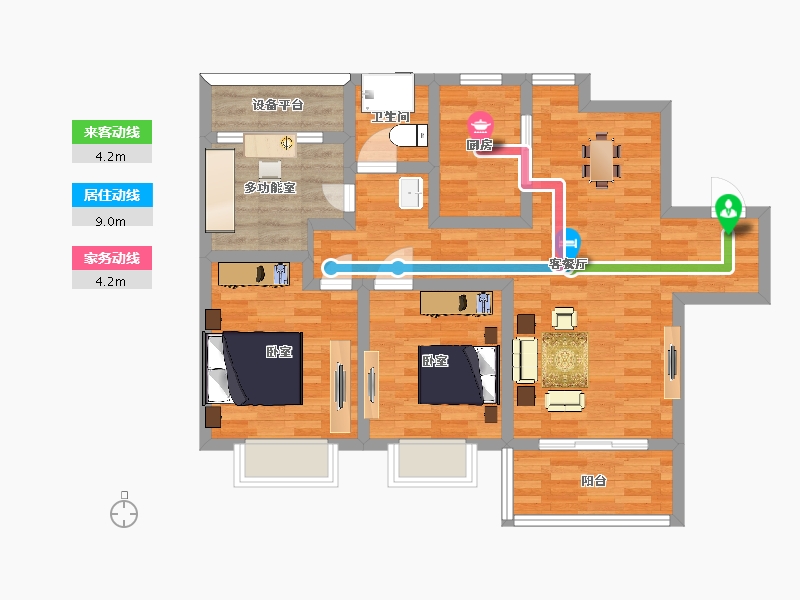 江苏省-南京市-荣盛隽峰雅苑G4102m²-81.60-户型库-动静线