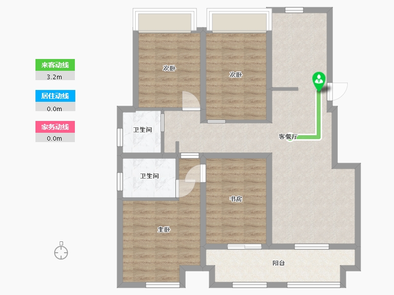 江苏省-苏州市-弘阳上煕名苑1,11栋120㎡户型-95.68-户型库-动静线