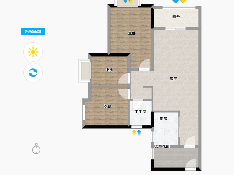 广东省-广州市-中国铁建海语熙岸-90.00-户型库-采光通风