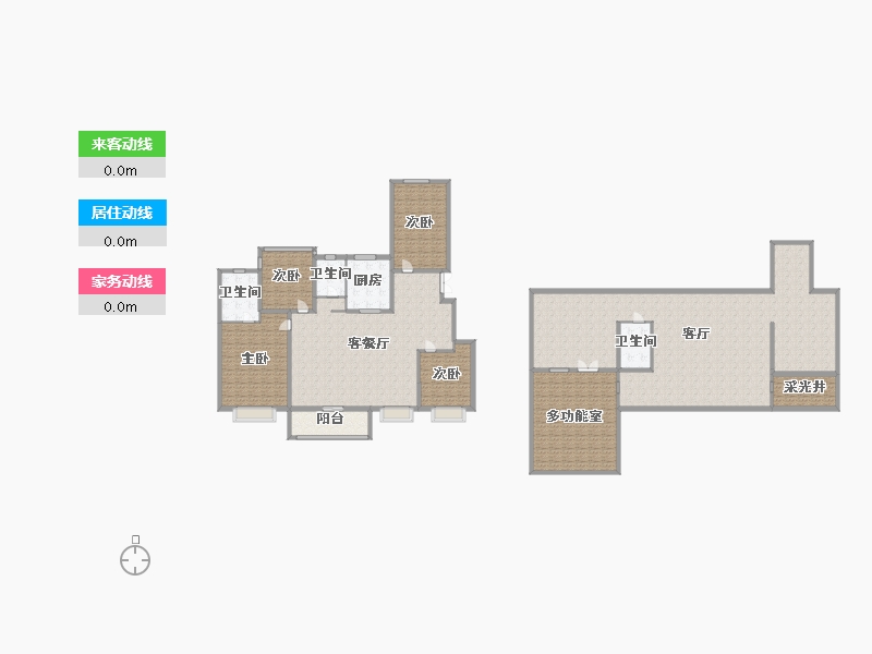 江苏省-南京市-弘阳燕澜七缙07幢249m²-406.10-户型库-动静线