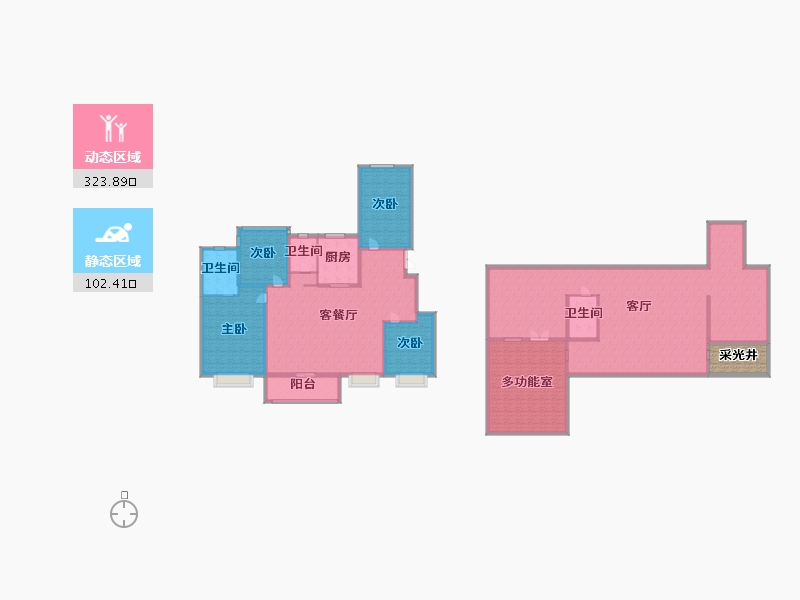 江苏省-南京市-弘阳燕澜七缙07幢249m²-406.10-户型库-动静分区