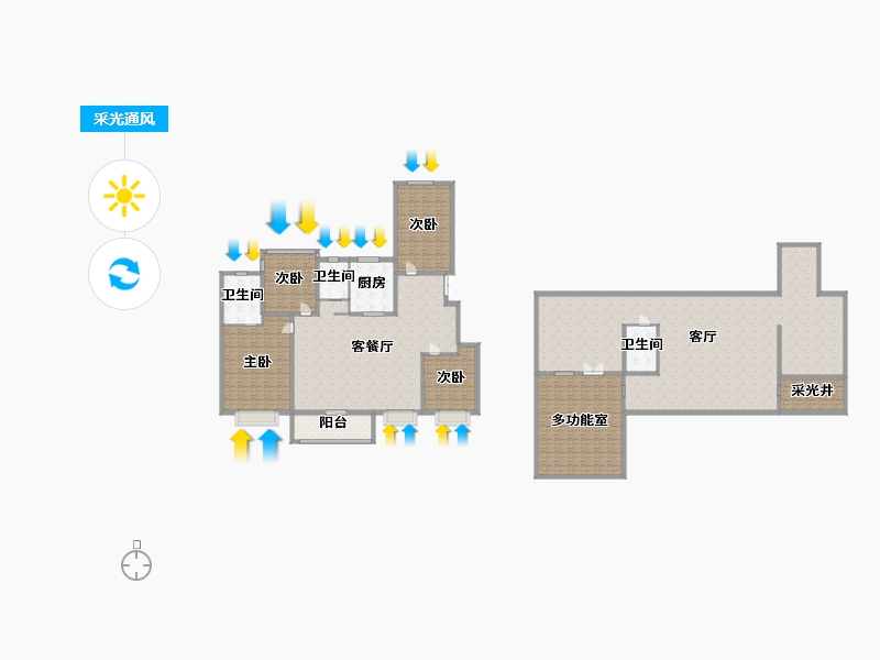 江苏省-南京市-弘阳燕澜七缙07幢249m²-406.10-户型库-采光通风