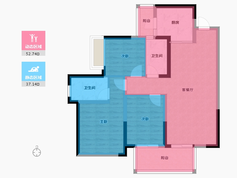 广西壮族自治区-南宁市-新希望锦官城-79.53-户型库-动静分区