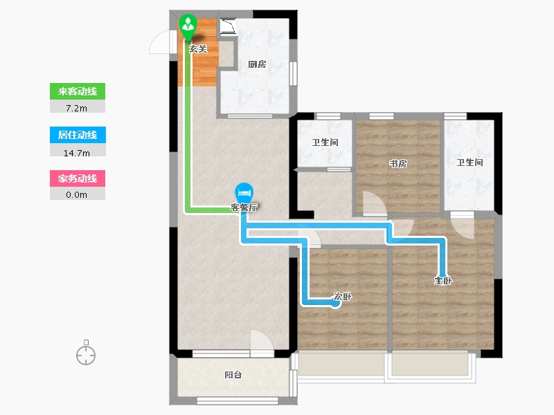 山东省-济南市-魅力之城-90.88-户型库-动静线