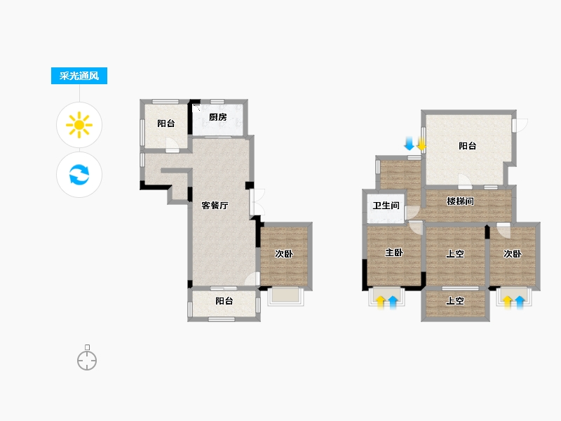 江苏省-南京市-大华锦绣时代E—8Y户型143m²-131.75-户型库-采光通风