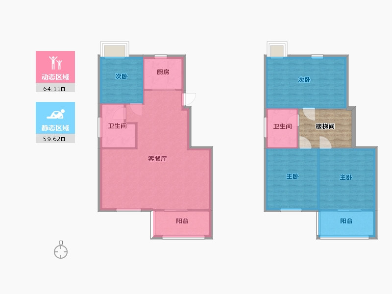 江苏省-南京市-东骏名府10幢151m²-121.00-户型库-动静分区