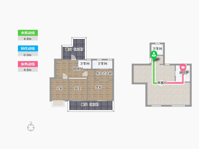 江苏省-苏州市-湖悦天境上叠19号楼,25号楼,31号楼143㎡-122.41-户型库-动静线