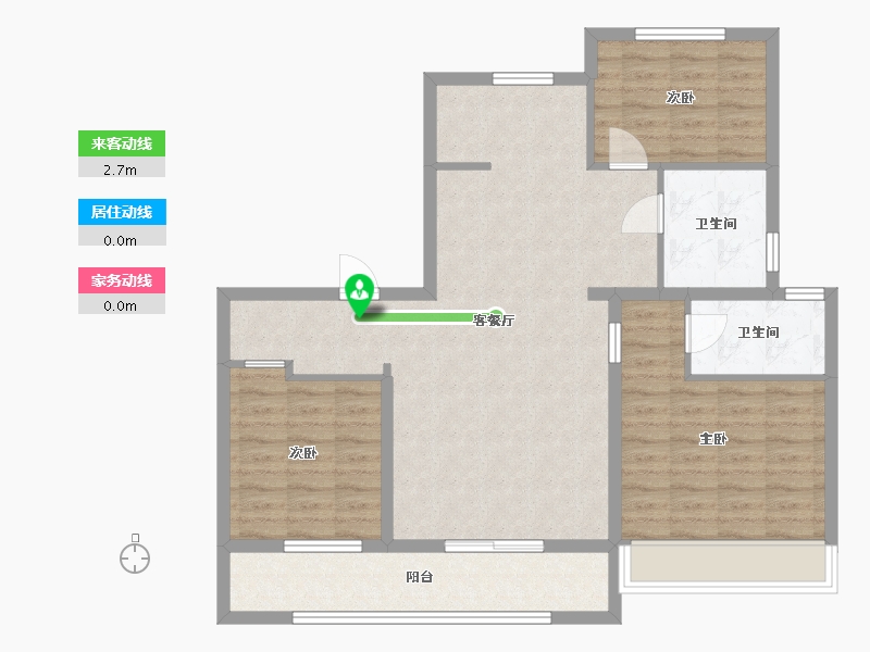 江苏省-苏州市-美的澜悦雅筑B1120m²-95.71-户型库-动静线