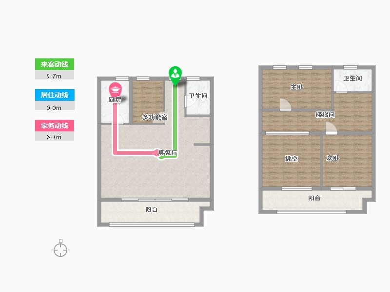 江苏省-苏州市-璞悦雅筑152㎡-134.80-户型库-动静线