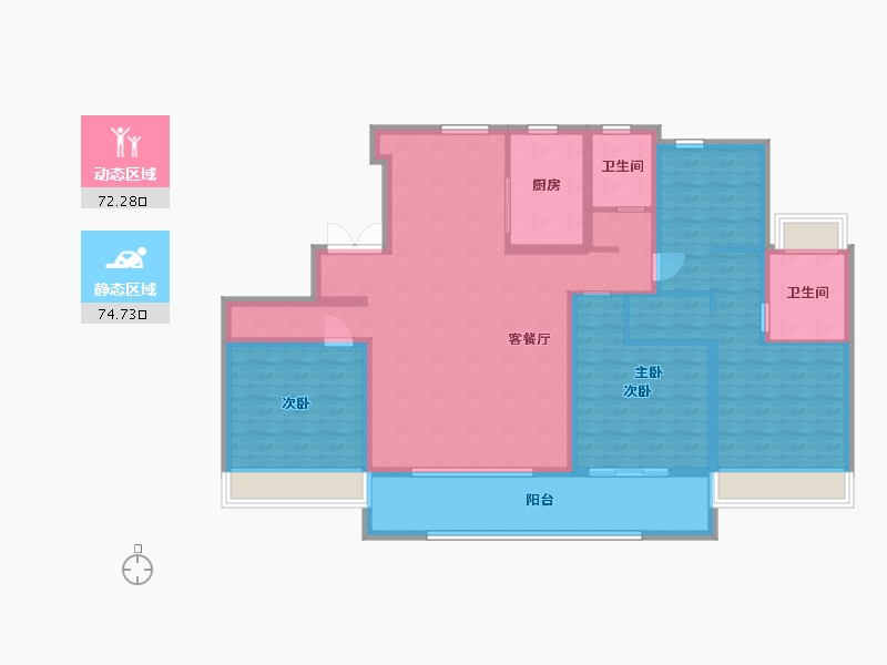 江苏省-苏州市-金融街金悦融庭165㎡-132.00-户型库-动静分区