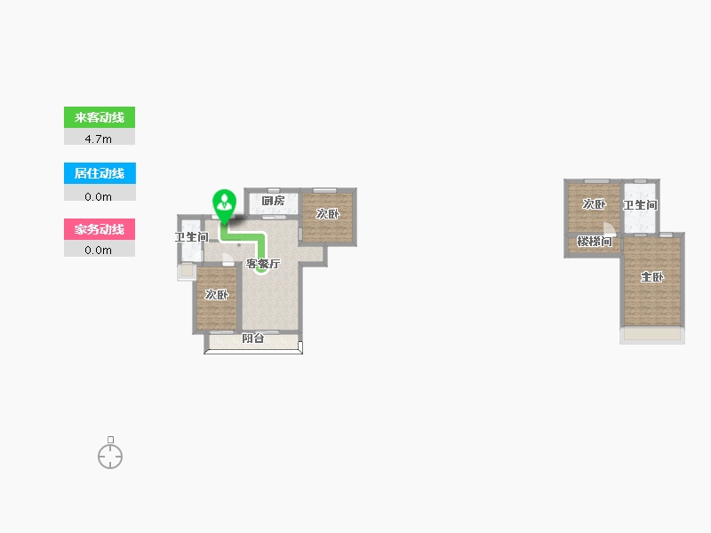 江苏省-苏州市-恒顺锦润华庭17,16,14栋125㎡-100.00-户型库-动静线