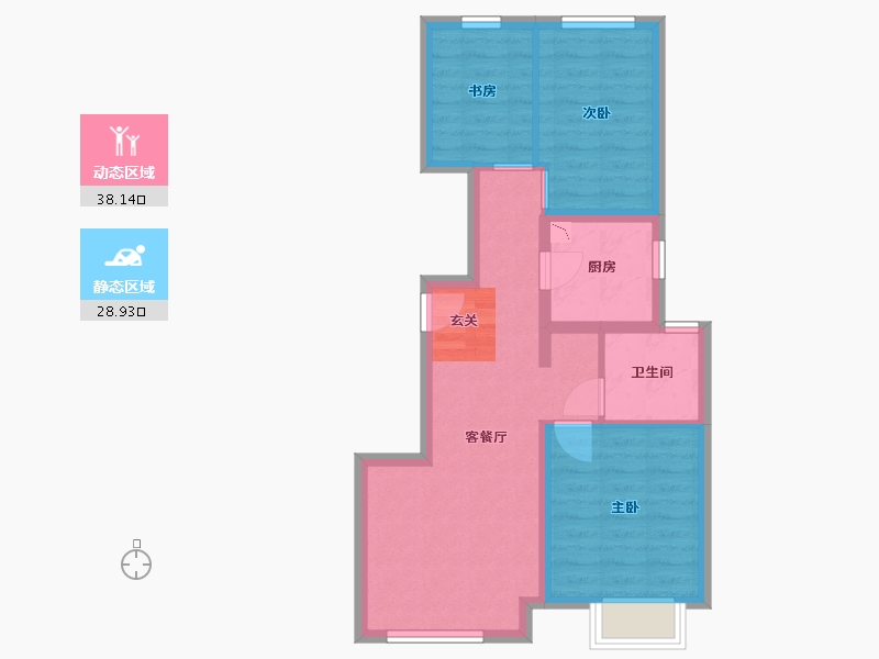 北京-北京市-建邦・顺颐府-58.91-户型库-动静分区