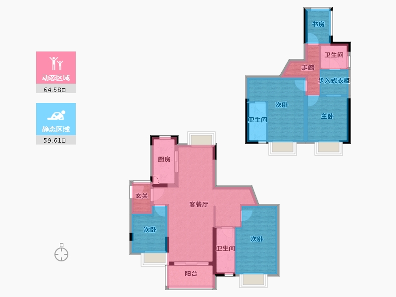 广东省-广州市-华润置地・广州润府-108.64-户型库-动静分区