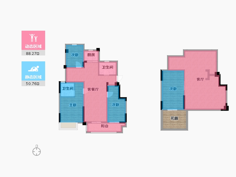 江苏省-苏州市-东原阅境1栋163m²-131.00-户型库-动静分区