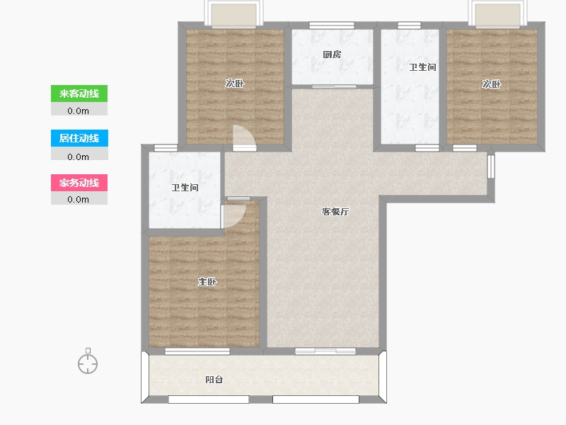 江苏省-苏州市-宏图国际花苑二期3,4栋139m²-111.00-户型库-动静线